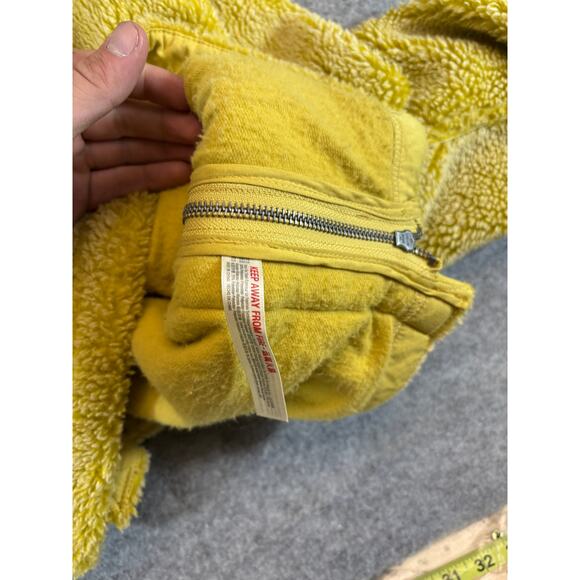 Free People Movement Hooded Sherpa Jacket Womens XS Yellow Fleece Plush Gorpcore - Picture 7 of 7